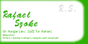 rafael szoke business card